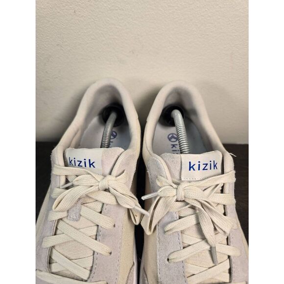 Kizik Vegas Men’s Size 13 Wide Beige Canvas Casual Lace Up Hands Free Sneakers - Picture 4 of 8